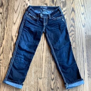 Silver Tuesday Skinny Crop Jeans
